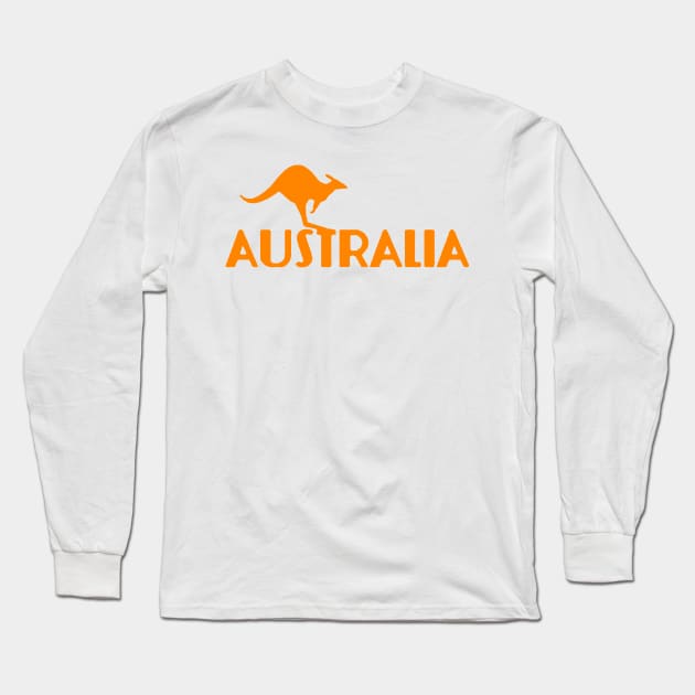 Australia Kangaroo Long Sleeve T-Shirt by Combroo